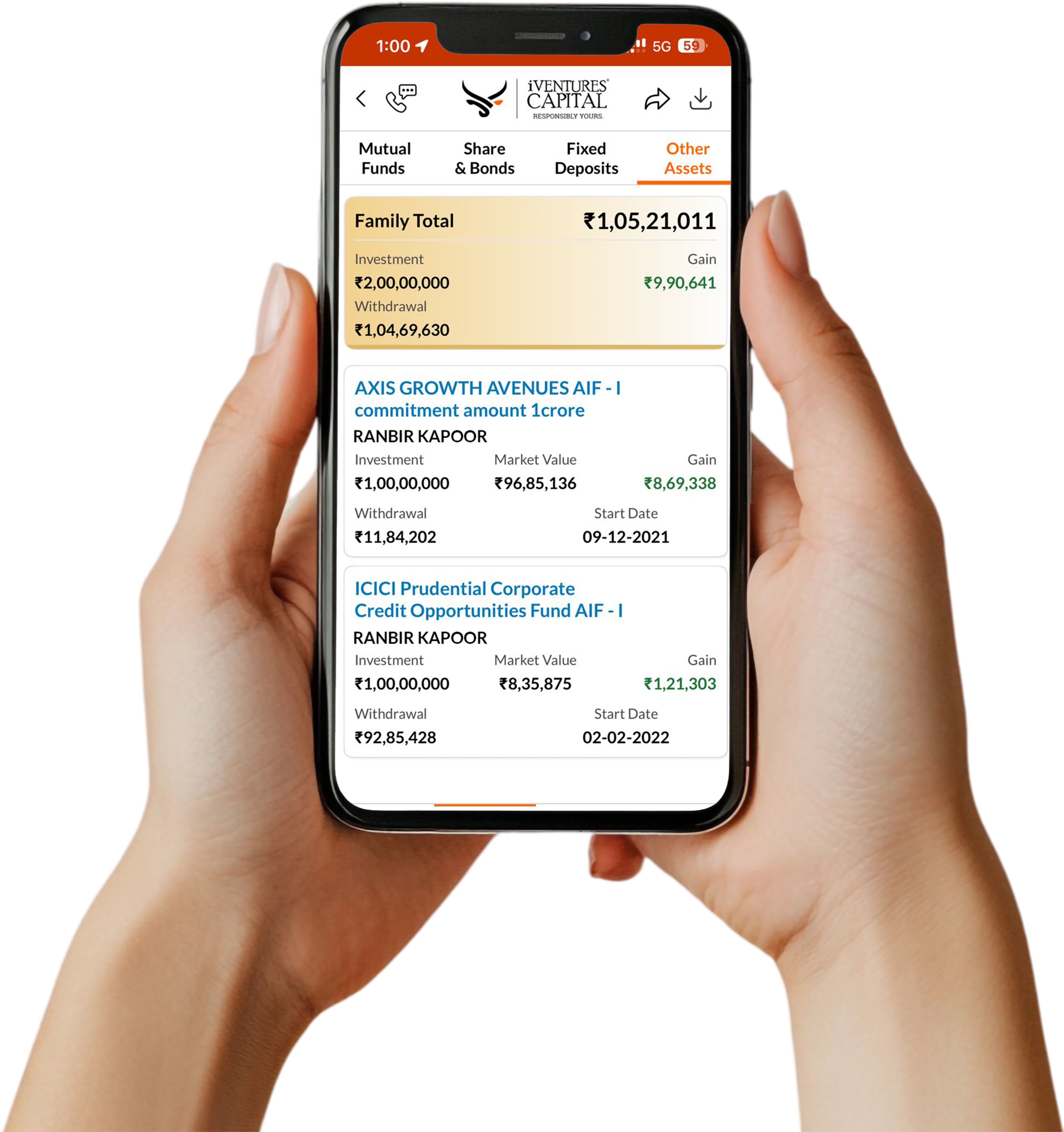 iVentures Wealth App – Portfolio